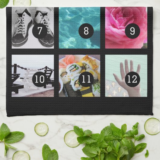 Creëer Uw fotostijl 12 afbeeldingen Theedoek (Gevouwen)