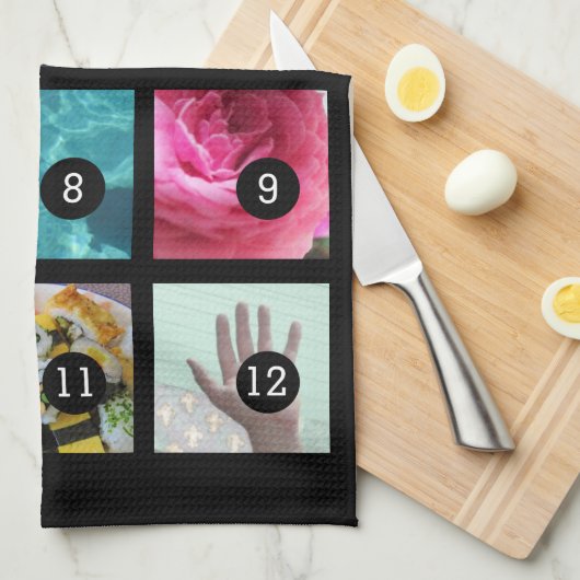 Creëer Uw fotostijl 12 afbeeldingen Theedoek (Quarter Fold)