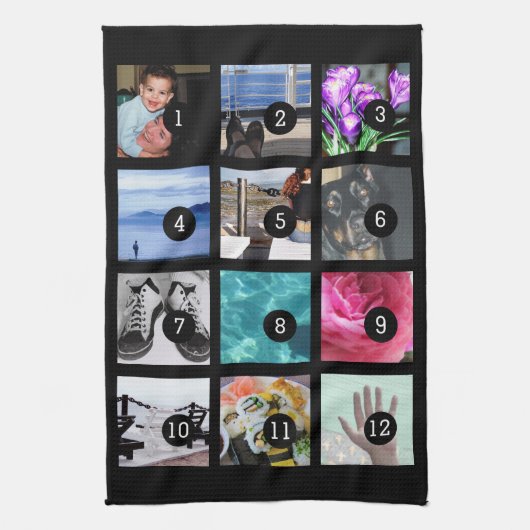 Creëer Uw fotostijl 12 afbeeldingen Theedoek (Verticaal)