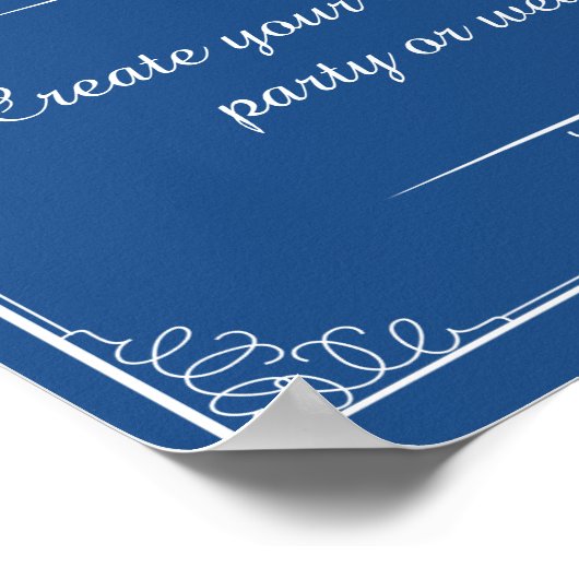 creëer uw gekleurd trouwbord of partijteken poster (Hoek)