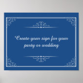 creëer uw gekleurd trouwbord of partijteken poster (Voorkant)