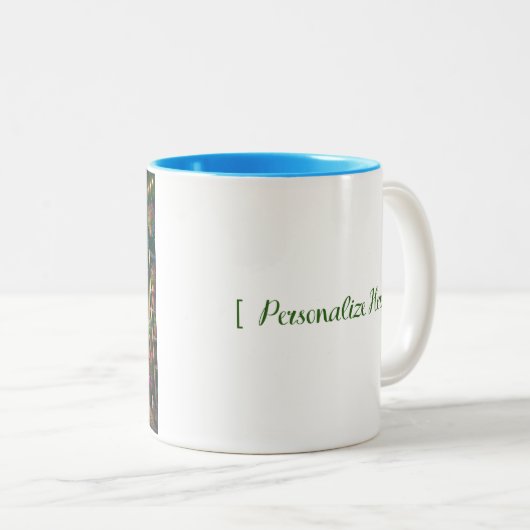 Creëer Uw gelukkige plaats  Tweekleurige Koffiemok (Voorkant rechts)