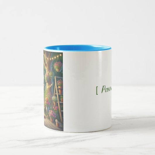 Creëer Uw gelukkige plaats  Tweekleurige Koffiemok (Center)