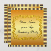 Creëer Uw gouduitnodiging Kaart (Voorkant / Achterkant)