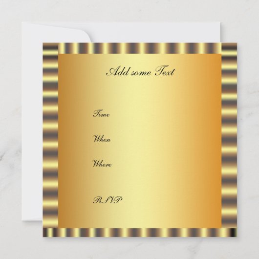 Creëer Uw gouduitnodiging Kaart (Achterkant)