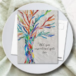 Creëer uw Inspirerend Briefkaart<br><div class="desc">Dit decoratieve briefkaart is voorzien van een mozaïekboom in regenboogkleuren. Voeg de door u gekozen inspirerend prijsopgave of boodschap toe om deze te personaliseren. U kunt het lettertype,  de tekengrootte en de kleur van het lettertype bewerken. Origineel mozaïek © Michele Davies.</div>