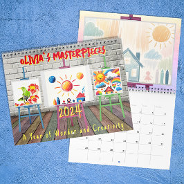 Creëer Uw Kinderen Kunst Gepersonaliseerde Foto 20 Kalender