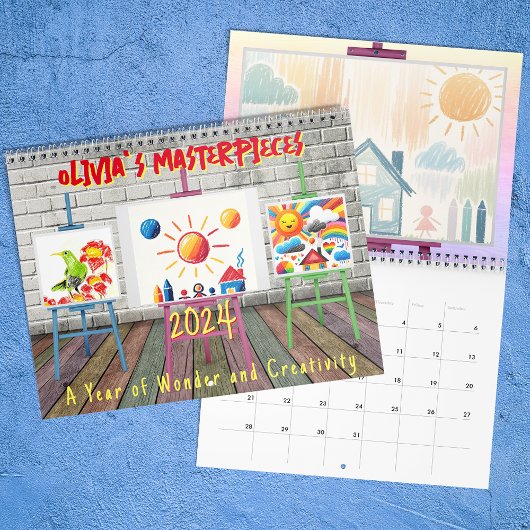 Creëer Uw Kinderen Kunst Gepersonaliseerde Foto 20 Kalender