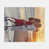 Creëer Uw Liefde Romantische Foto Fleece Deken (Voorkant (Horizontaal))