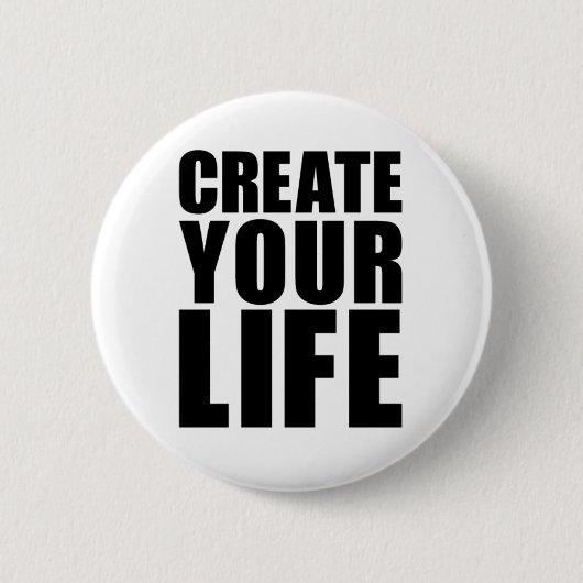 CREËER UW LIFE-knoppen Ronde Button 5,7 Cm (Voorkant)