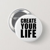 CREËER UW LIFE-knoppen Ronde Button 5,7 Cm (Voorkant /achterkant)