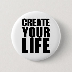 CREËER UW LIFE-knoppen Ronde Button 5,7 Cm