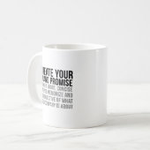 Creëer Uw merkbelofte Koffiemok (Voorkant links)
