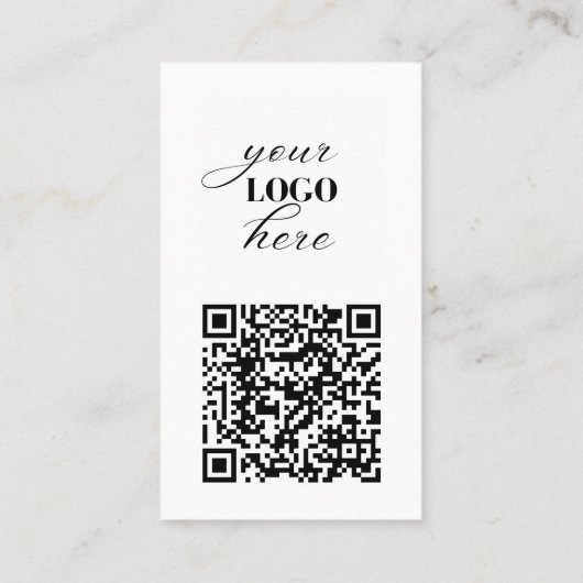 Creëer uw moderne Logo QR-codefoto elegant Visitekaartje (Achterkant)