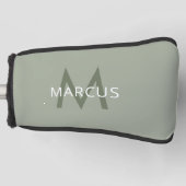 Creëer Uw Monogram Licht Groene Putter Golfheadcover (Voorkant)