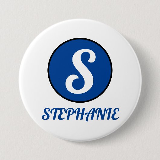 creëer uw naam ronde button 7,6 cm (Voorkant)