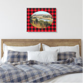 Creëer Uw ovaal landschap Foto Buffalo Pset Canvas Afdruk (Insitu (Slaapkamer))