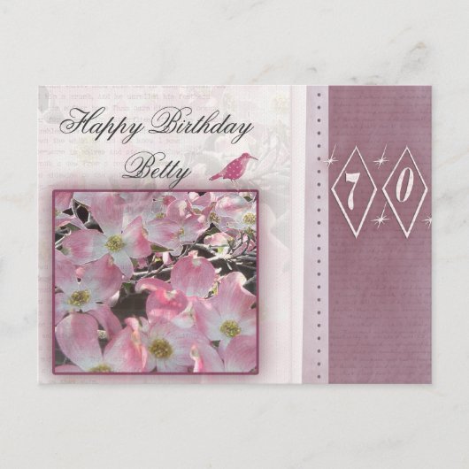 Creëer uw persoonlijke 70e verjaardag briefkaart (Voorkant)