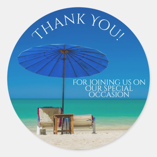 Creëer uw persoonlijke dank u ronde sticker (Voorkant)