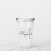 Creëer Uw persoonlijke monogram Acryl Drinkbeker (Voorkant)