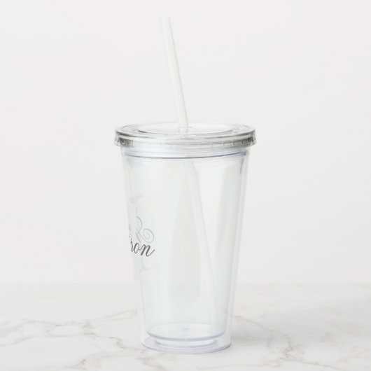 Creëer Uw persoonlijke monogram Acryl Drinkbeker (Links)