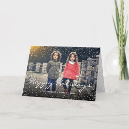 Creëer Uw Prettige feestdagen kerstsnowflakes Kaart