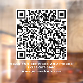 Creëer Uw QR Code Business White Raamsticker (Vel 2)