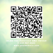 Creëer Uw QR Code Business White Raamsticker (Vel 3)