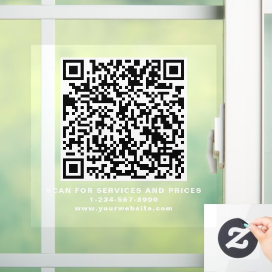 Creëer Uw QR Code Business White Raamsticker (Huis)