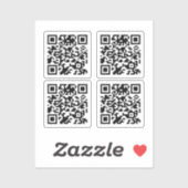Creëer uw Qr Code Duidelijke geplaatste Stickers! Sticker (Vel)