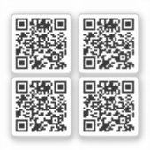 Creëer uw Qr Code Duidelijke geplaatste Stickers! Sticker (Voorkant)