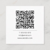 Creëer Uw QR-code op maat Vierkante Visitekaartje (Achterkant)