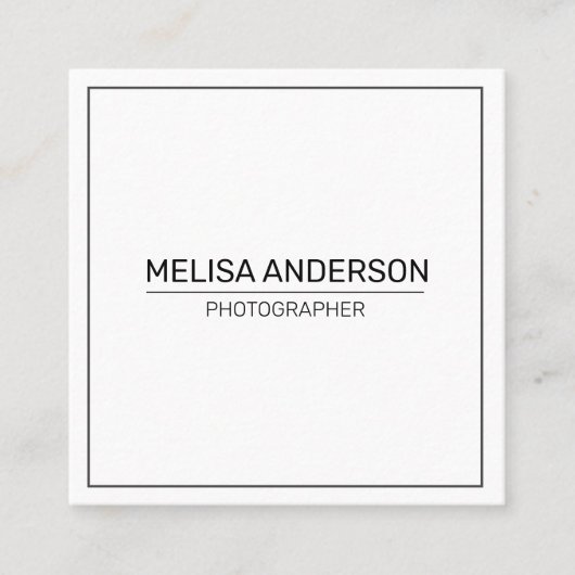 Creëer Uw QR-code op maat Vierkante Visitekaartje (Voorkant)