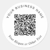 Creëer Uw QR-code promoten Ronde Sticker (Voorkant)