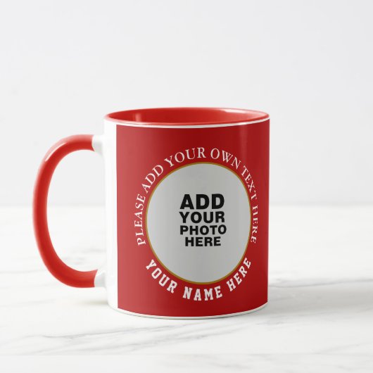 Creëer uw speciale twee afbeeldingen rood mok (Links)