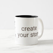 Creëer Uw verhaal - Schrijf twee toonkoffie Mok (Voorkant rechts)