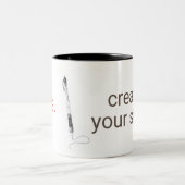 Creëer Uw verhaal - Schrijf twee toonkoffie Mok (Center)