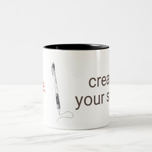 Creëer Uw verhaal - Schrijf twee toonkoffie Mok (Center)