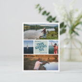 Creëer uw vissen avontuur foto Briefkaart (Staand voorkant)