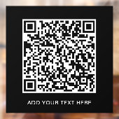 Creëer uw website QR-code zakelijk zwart Raamsticker (Vel 2)
