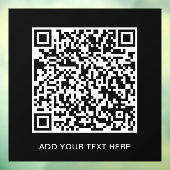 Creëer uw website QR-code zakelijk zwart Raamsticker (Vel 3)