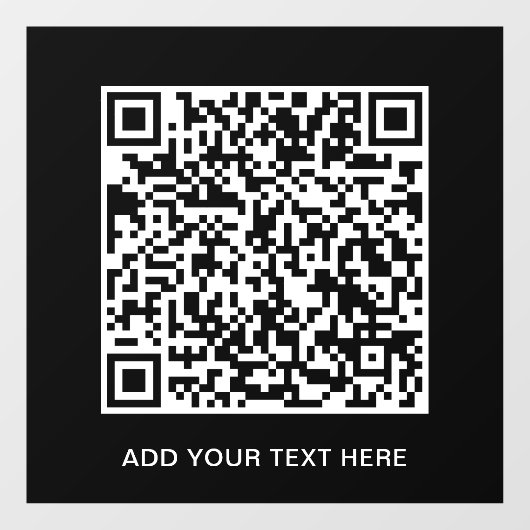 Creëer uw website QR-code zakelijk zwart Raamsticker (Vel)
