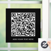 Creëer uw website QR-code zakelijk zwart Raamsticker (Huis)