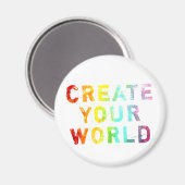 Creëer Uw wereld Magneet (Voorkant / Achterkant)