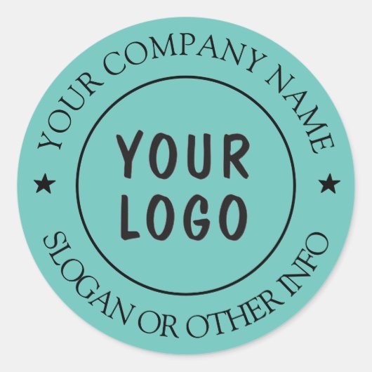 Creëer Uw zakelijke Logo - Klassieke Ronde Sta Ronde Sticker (Voorkant)