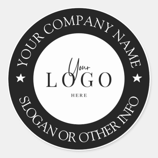 Creëer Uw zakelijke Logo - Klassieke Ronde Sta Ronde Sticker (Voorkant)