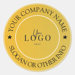 Creëer Uw zakelijke Logo - Klassieke Ronde Sta Sticker