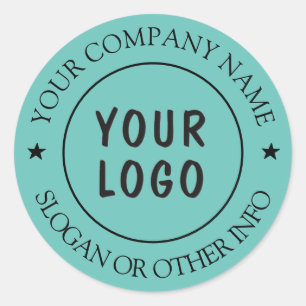 Creëer Uw zakelijke Logo - Klassieke Ronde Sta Sticker