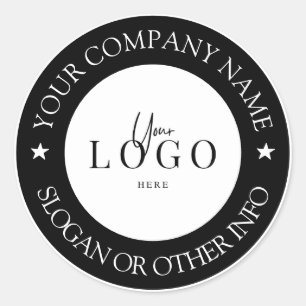 Creëer Uw zakelijke Logo - Klassieke Ronde Sta Sticker