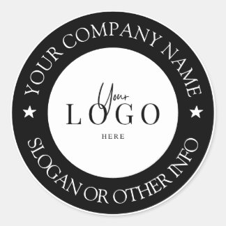 Creëer Uw zakelijke Logo - Klassieke Ronde Sta Sticker